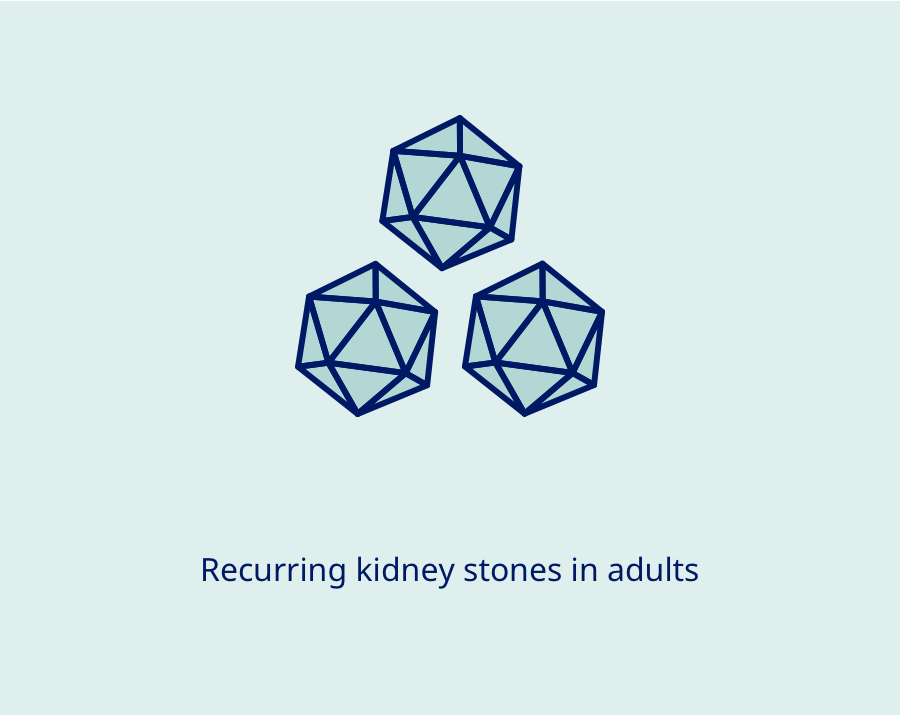 Recurring kidney stone diagram